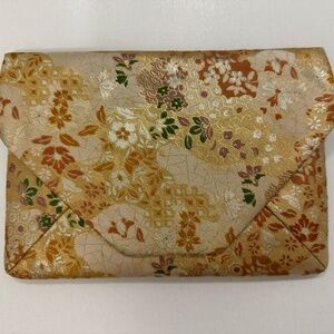 Japanese print cosmetic pouch